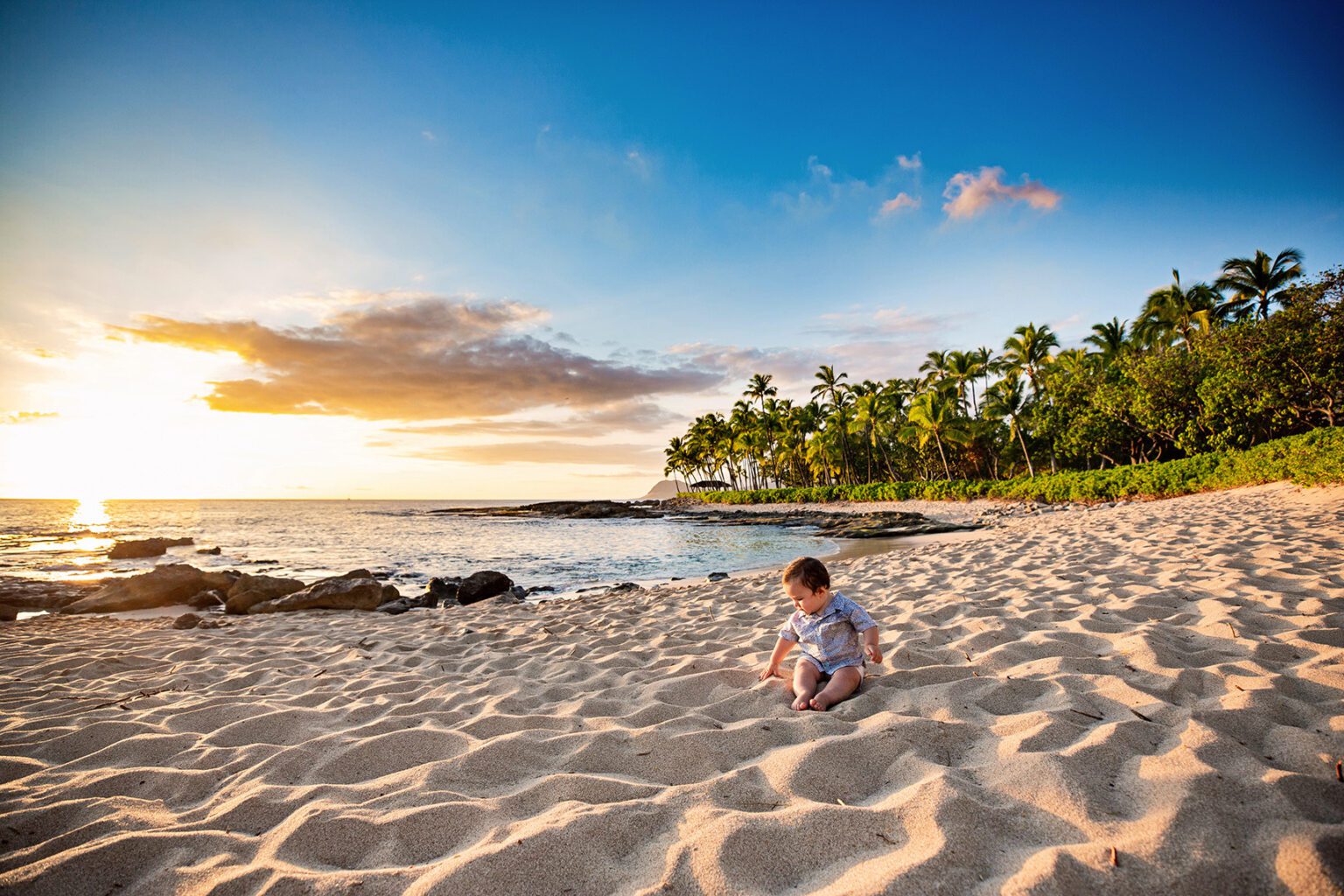 Oahu Maternity Photos  A Secret Island Sunset , Kualoa Hawaii