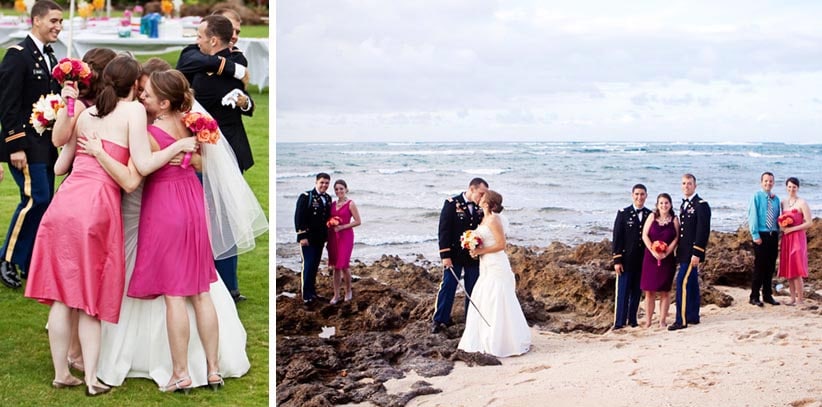 Photography from a Hawaii beach destination wedding at Loulu Palms Estate.