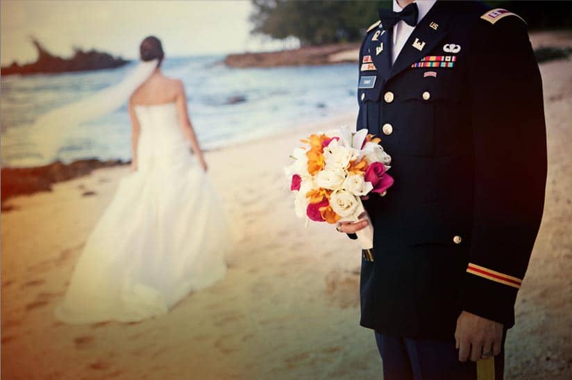 Photography from a Hawaii beach destination wedding at Loulu Palms Estate.