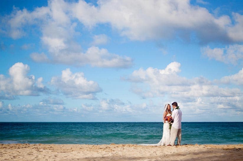 Hawaii wedding photography at Waimanalo Beach Park