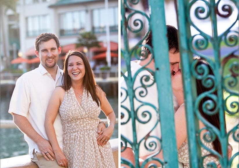Engagement photography in downtown Honolulu, Hawaii.