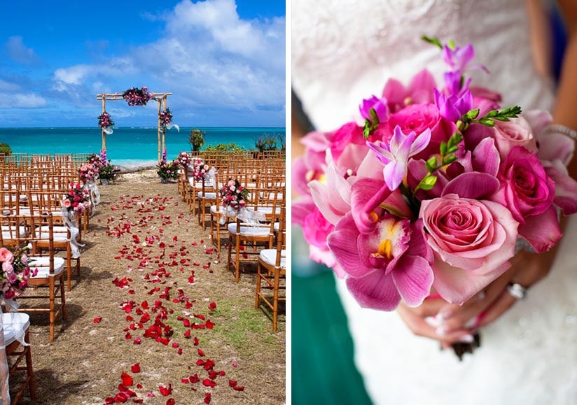 Hawaii destination wedding, beach ceremony at a private estate in Waimanalo, Oahu.